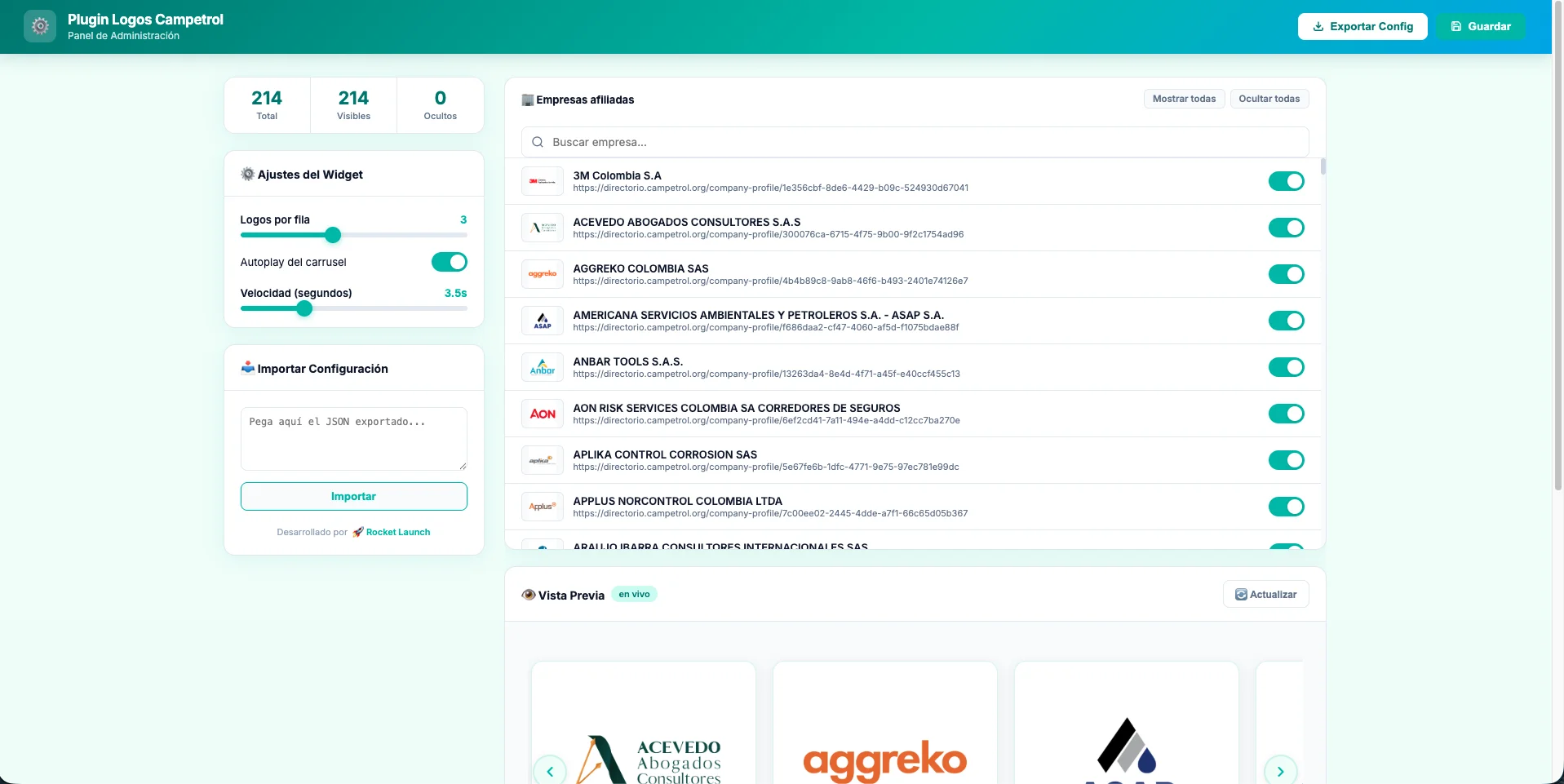 Campetrol Plugin - Members Widget